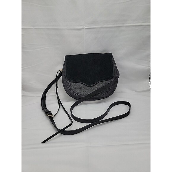 Rebecca Minkoff Mini Suki Black Leather And Suede Cossbody 9.5x8x2 - Picture 1 of 10